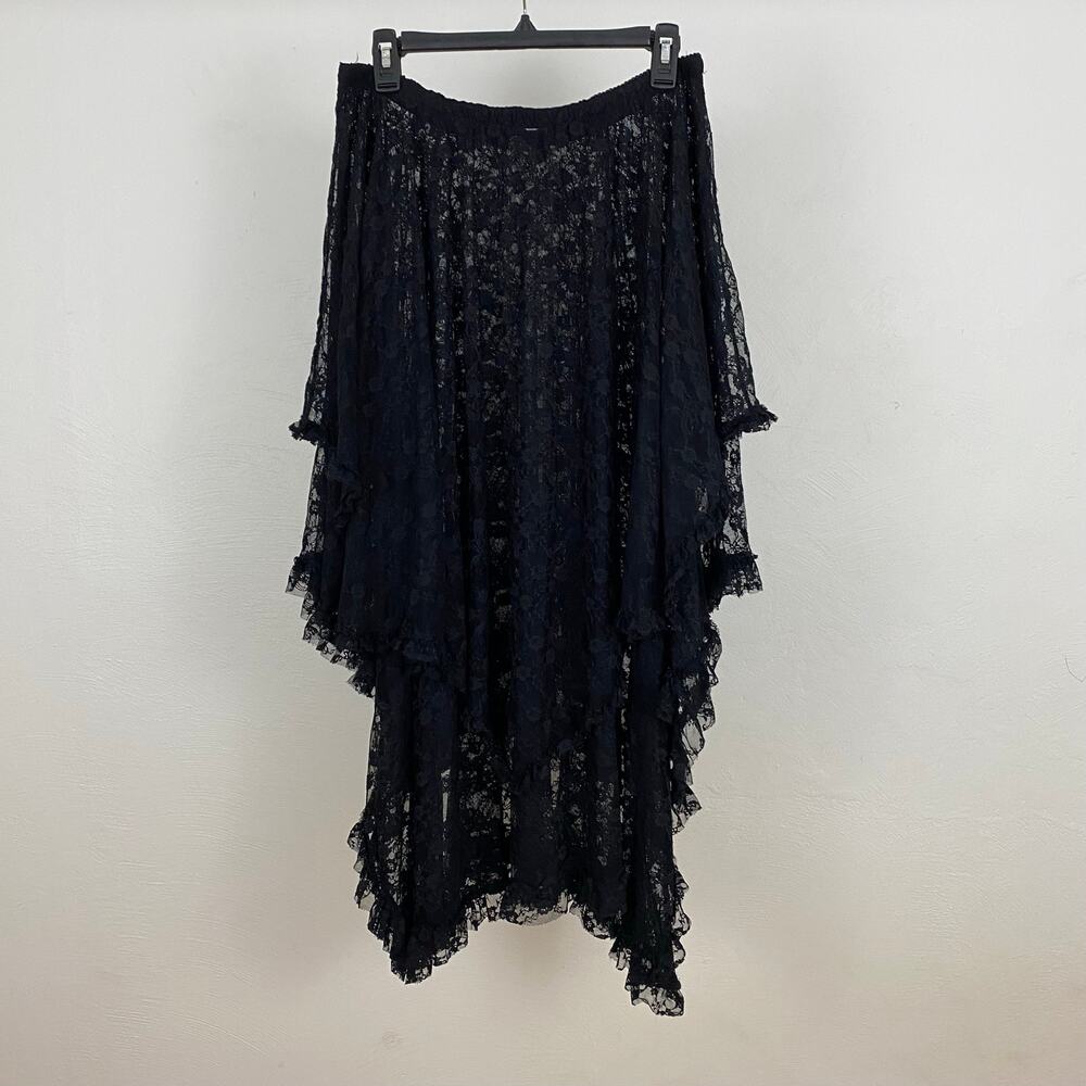 Intimately Free People French Courtship Half Slip - Black - Size Large